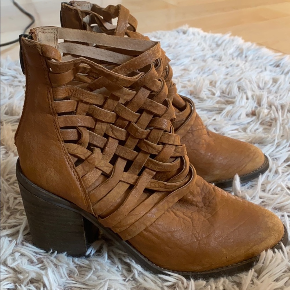 Brown booties Free People